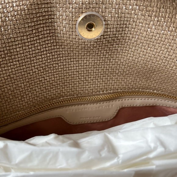 NWT + Dust Bag - Stella McCartney Metallic Raffia Small Falabella Tote - Picture 4 of 16